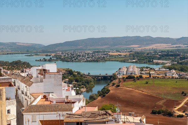 Panoramic view from the viewpoint Abades de Arcos de la Frontera in Cadiz
