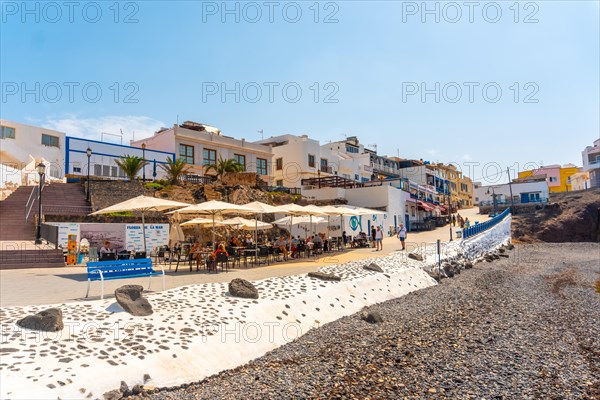 Beach of the tourist town of El Cotillo in the north of the island of Fuerteventura