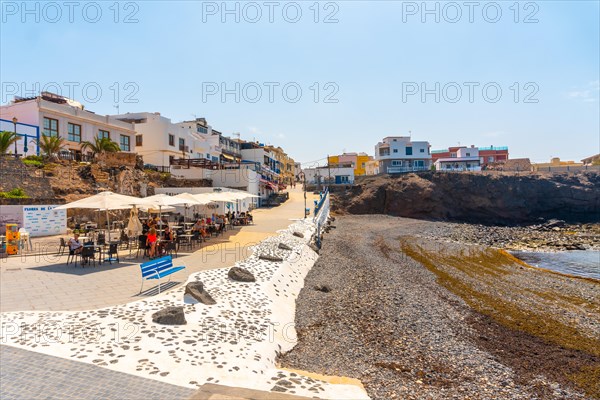 Beach of the tourist town of El Cotillo in the north of the island of Fuerteventura