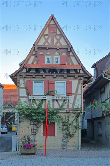 Narrow half-timbered house