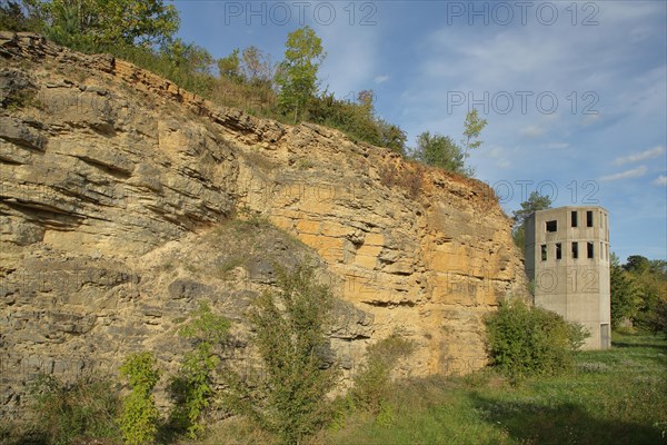 Quarry and concrete tower