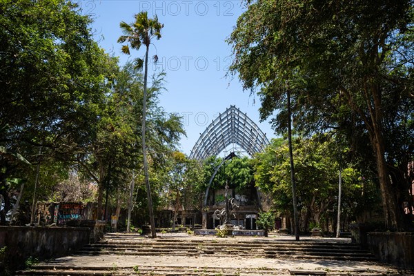 A former water and amusement park reclaimed by nature