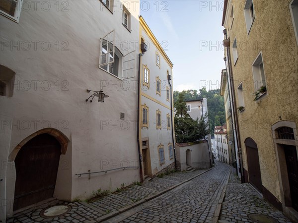 Narrow alley with old houses