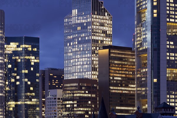 High-rise buildings standing close together at the Taunus Tower