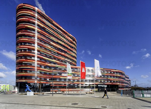 Colourful facade on an office building