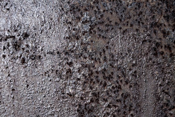 Extremely close up rusty iron walls