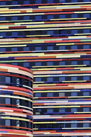 Colourful facade on an office building