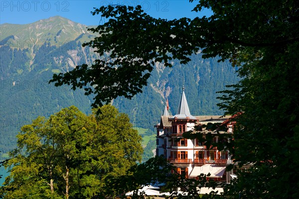 The Historical Grandhotel Giessbach on the Mountain Side in Bern Canton