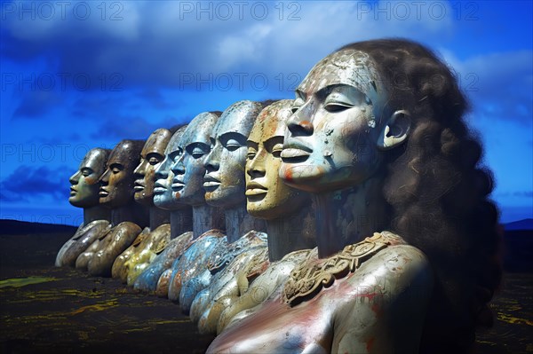 Esoteric statues on Easter Island