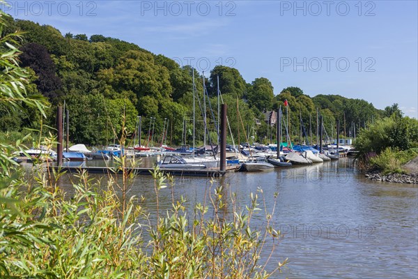 Dinghy harbour or Muehlenberg marina on the Elbe