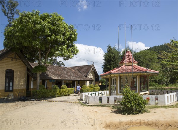 Exterior of railway station, Ella, Badulla District, Uva Province, Sri Lanka, Asia