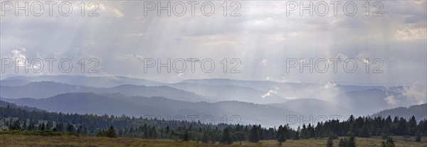 View over the Vosges mountains, Alsace, France, Europe