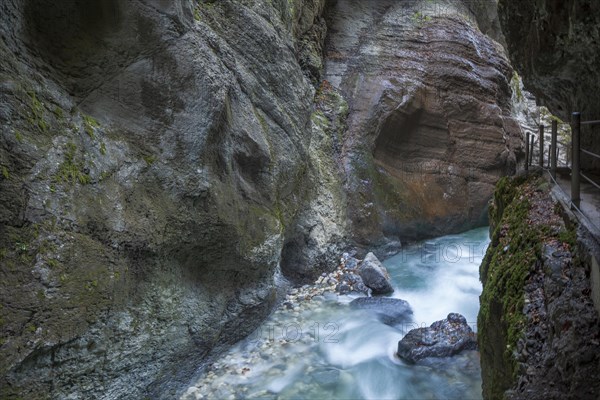 Partnachklamm Gorge, Garmisch-Partenkirchen, Upper Bavaria, Bavaria, Germany, Europe