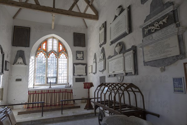 Interior of church of Saint Leonard, Sutton Veny, Wiltshire, England, UK, Churches Conservation Trust