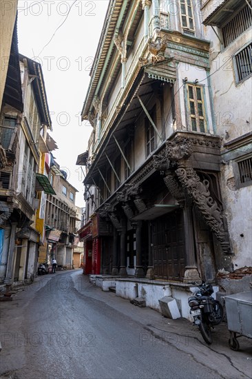 Old town of the Unesco site, Ahmedabad, Gujarat, India, Asia