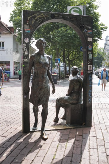 Ottenser Torbogen, sculpture, art, Ottensen, Altona, Hamburg, Germany, Europe