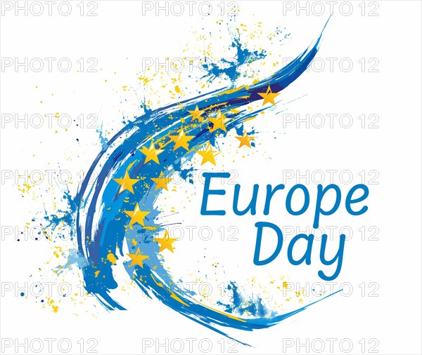 Europe Day art. The European Day is celebrated for peace and unity throughout Europe every 9th of May. AI generated
