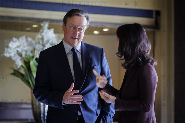 Annalena Baerbock (Alliance 90/The Greens), Federal Foreign Minister, and David Cameron, Foreign Secretary of Great Britain, photographed in Jerusalem, 17.04.2024. Photographed on behalf of the Federal Foreign Office