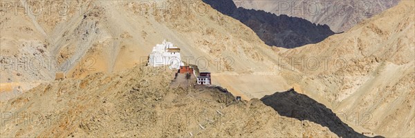 The Namgyal Tsemo Gompa monastery on Tsenmo Hill, a viewpoint over Leh, Ladakh, Jammu and Kashmir, India, Asia