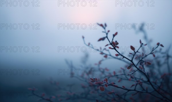 Dense fog caused by air pollution, environment and ecological problems AI generated