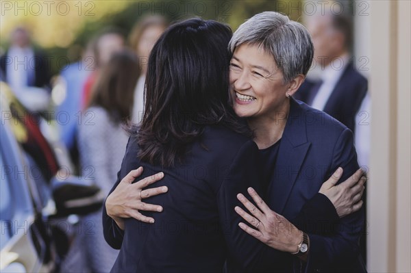 (L-R) Annalena Baerbock (Alliance 90/The Greens), Federal Foreign Minister, and Penny Wong, Foreign Minister of Australia, photographed during a joint meeting in Adelaide, 3 May 2024. Baerbock is travelling to Australia, New Zealand and Fiji for political talks / Photographed on behalf of the Federal Foreign Office