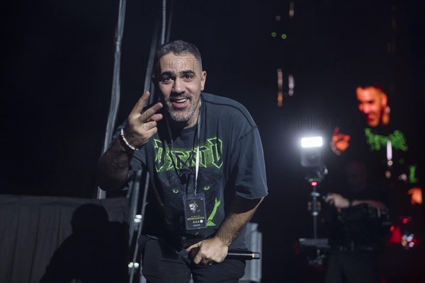 Bushido (real name: Aniseed Mohamed Youssef Ferchichi) live on Koenig fuer immer Tour at the tour kick-off in Berlin's Mercedes-Benz Arena on 21/03/2024