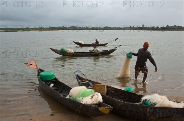 Fishermen, Mananjary, Madagascar. They belong to the Antambahoaka ethnic group