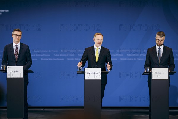 Christian Lindner (FDP), Federal Minister of Finance, photographed during a press conference on tax estimation in Berlin, 16.05.2024. Photographed on behalf of the Federal Ministry of Finance (BMF)