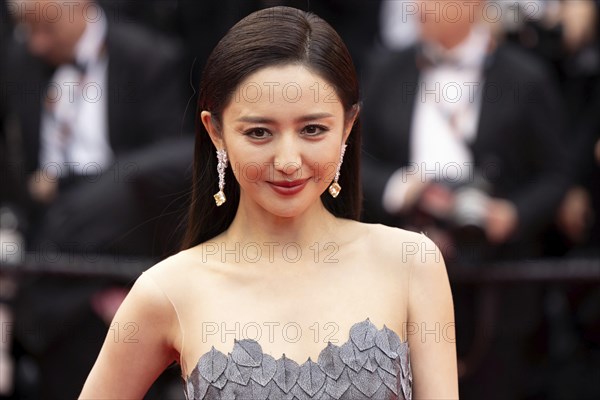 Cannes, France, 14 May 2024: Tong Liya during the opening of the 77th Cannes International Film Festival on the red carpet of the Palais des Festivals with the opening film Le Deuxieme Acte (The Second Act) . The 77th Cannes International Film Festival will take place from 14 to 25 May 2024, Europe