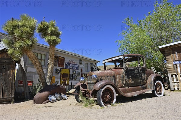 Rusty Ford Model A on Route 66, Hackberry General Store, Hackberry, Arizona