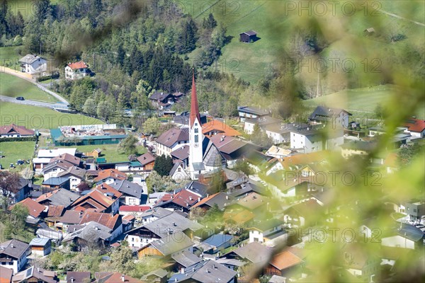 Church Stubai Valley Dorf, Austria, Europe