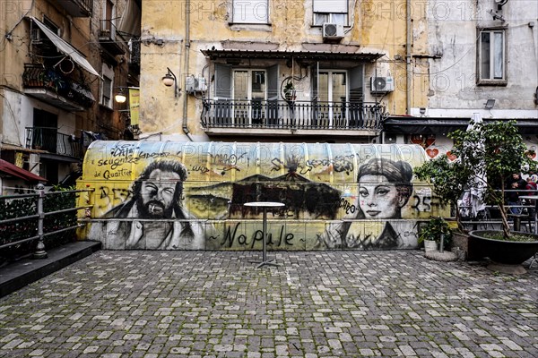 Pictures of Sophia Loren and Bud Spencer at a house in Naples old town, 02.05.2024, Naples, Italy, Europe