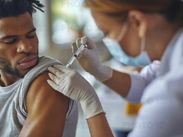 Vaccination against diseases in third world countries, AI generated