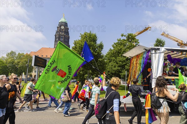 Christopher Street Day in Dresden, Dresden, Saxony, Germany, Europe