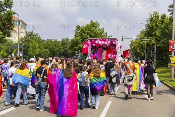 Christopher Street Day in Dresden, Dresden, Saxony, Germany, Europe