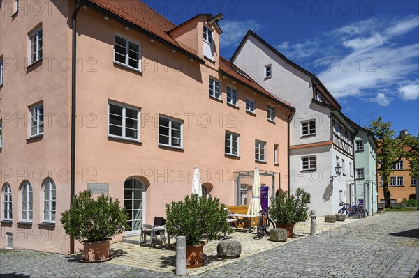 The Muehlberg ensemble is a heritage-protected group of houses from the late Middle Ages, Kempten, Allgaeu, Bavaria, Germany, Europe