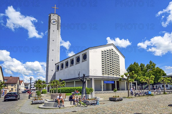 Modern church, St Ulrich, Kempten, Allgaeu, Swabia, Bavaria, Germany, Europe