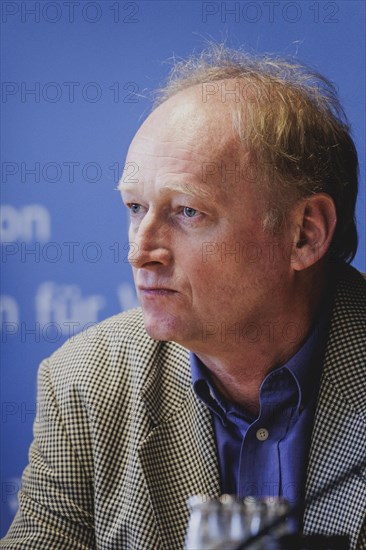 Guido Mueller, Director of Precision Interferometry and Fundamental Interactions at the Albert Einstein Institute of the Max Planck Institute for Gravitational Physics, recorded at the kick-off event for the German-American climate mission 'GRACE-C, The Earth Weighed from Space' in Berlin, 3 June 2024