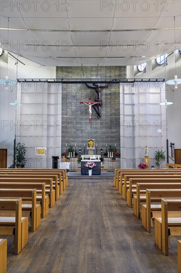 Modern church, St Ulrich, Kempten, Allgaeu, Swabia, Bavaria, Germany, Europe