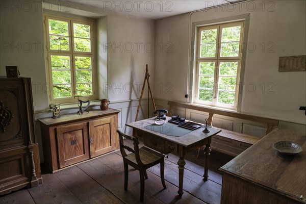 Office, office of the local mayor in the historic school and town hall, built in 1830, original location: Bubsheim, district of Tuttlingen, open-air museum Neuhausen ob Eck, district of Tuttlingen, Baden-Wuerttemberg, Germany, Europe