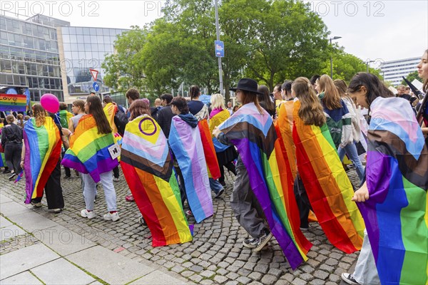 Christopher Street Day in Dresden, Dresden, Saxony, Germany, Europe