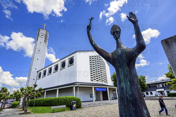 Modern church, St Ulrich, Kempten, Allgaeu, Swabia, Bavaria, Germany, Europe