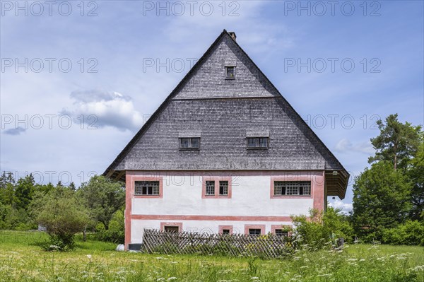 Traditionally built, reconstructed Mariazell farmhouse, Neuhausen ob Eck open-air museum, Tuttlingen district, Baden-Wuerttemberg, Germany, Europe