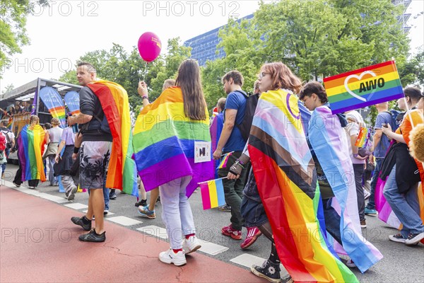 Christopher Street Day in Dresden, Dresden, Saxony, Germany, Europe