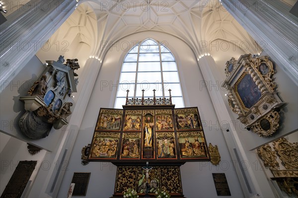 Interior view of the Pauline Altar, High Altar, Paulinum, University Church of St Pauli, University Alma Mater Lipsiensis, Leipzig, Saxony, Germany, Europe