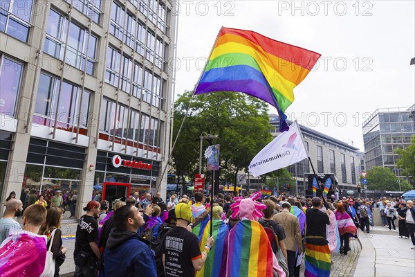 Christopher Street Day in Dresden, Dresden, Saxony, Germany, Europe