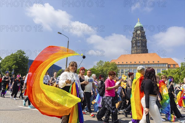 Christopher Street Day in Dresden, Dresden, Saxony, Germany, Europe