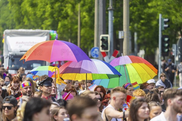 Christopher Street Day in Dresden, Dresden, Saxony, Germany, Europe