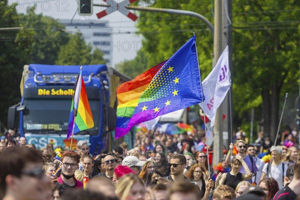 Christopher Street Day in Dresden, Dresden, Saxony, Germany, Europe