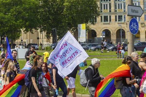 Christopher Street Day in Dresden, Dresden, Saxony, Germany, Europe